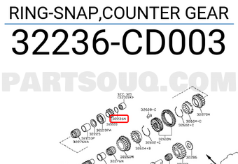 Nissan 32236CD003 RING-SNAP,COUNTER GEAR