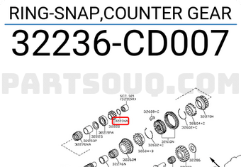 Nissan 32236CD007 RING-SNAP,COUNTER GEAR