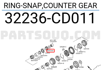 Nissan 32236CD011 RING-SNAP,COUNTER GEAR