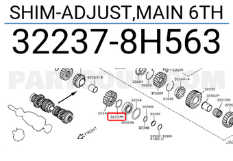 Nissan 322378H563 SHIM-ADJUST,MAIN 6TH