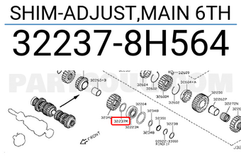 Nissan 322378H564 SHIM-ADJUST,MAIN 6TH