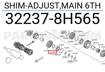 Nissan 322378H565 SHIM-ADJUST,MAIN 6TH