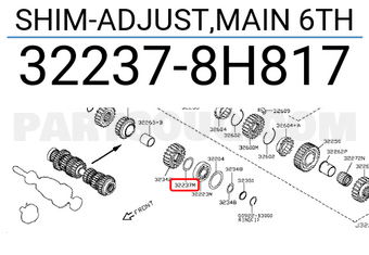 Nissan 322378H817 SHIM-ADJUST,MAIN 6TH
