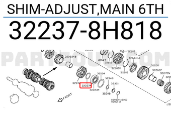 Nissan 322378H818 SHIM-ADJUST,MAIN 6TH