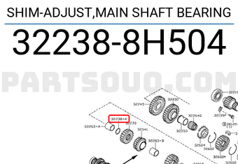 Nissan 322388H504 SHIM-ADJUST,MAIN SHAFT BEARING