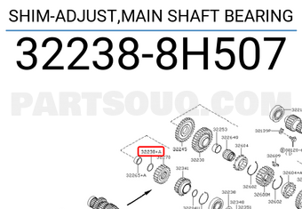 Nissan 322388H507 SHIM-ADJUST,MAIN SHAFT BEARING
