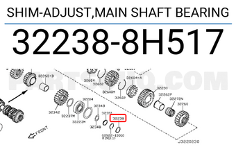 Nissan 322388H517 SHIM-ADJUST,MAIN SHAFT BEARING