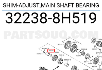 Nissan 322388H519 SHIM-ADJUST,MAIN SHAFT BEARING