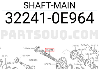 Nissan 322410E964 SHAFT-MAIN
