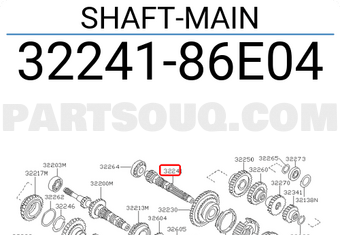 Nissan 3224186E04 SHAFT-MAIN