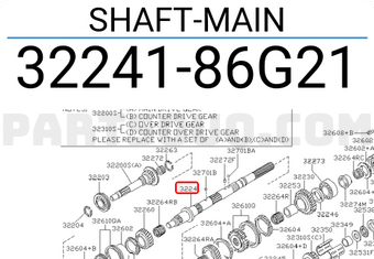 Nissan 3224186G21 SHAFT-MAIN
