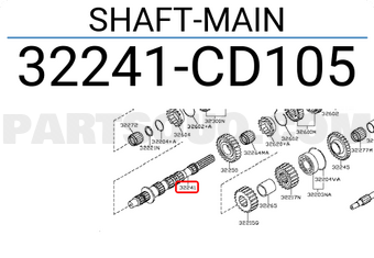 Nissan 32241CD105 SHAFT-MAIN