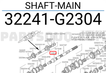 Nissan 32241G2304 SHAFT-MAIN