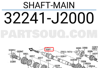 Nissan 32241J2000 SHAFT-MAIN