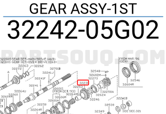 Nissan 3224205G02 GEAR ASSY-1ST