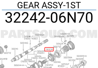 Nissan 3224206N70 GEAR ASSY-1ST