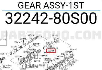 Nissan 3224280S00 GEAR ASSY-1ST