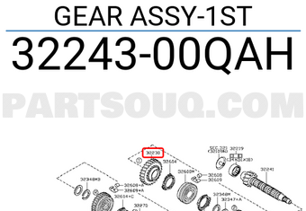 Nissan 3224300QAH GEAR ASSY-1ST