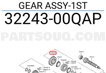 Nissan 3224300QAP GEAR ASSY-1ST