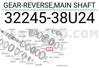 Nissan 3224538U24 GEAR-REVERSE,MAIN SHAFT