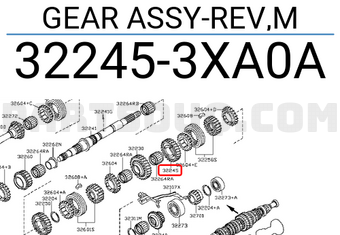 Nissan 322453XA0A GEAR ASSY-REV,M