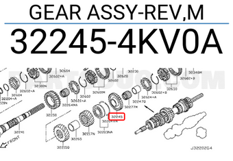 Nissan 322454KV0A GEAR ASSY-REV,M