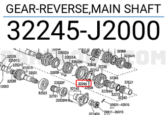 Nissan 32245J2000 GEAR-REVERSE,MAIN SHAFT
