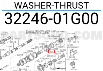 Nissan 3224601G00 WASHER-THRUST