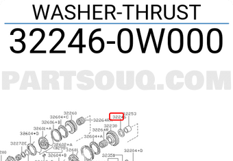 Nissan 322460W000 WASHER-THRUST