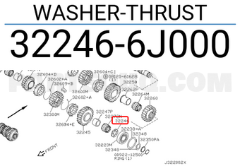 Nissan 322466J000 WASHER-THRUST