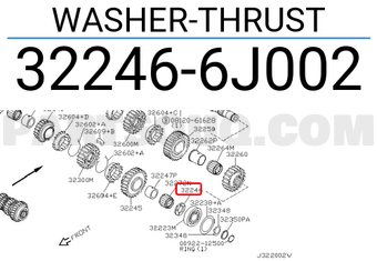 Nissan 322466J002 WASHER-THRUST