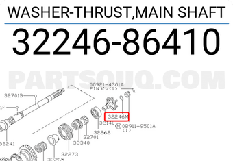 Nissan 3224686410 WASHER-THRUST,MAIN SHAFT
