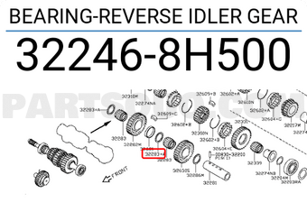 Nissan 322468H500 BEARING-REVERSE IDLER GEAR