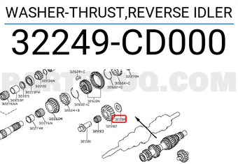 Nissan 32249CD000 WASHER-THRUST,REVERSE IDLER