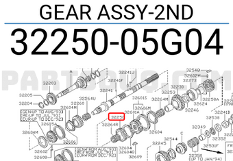 Nissan 3225005G04 GEAR ASSY-2ND