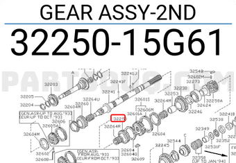 Nissan 3225015G61 GEAR ASSY-2ND