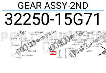 Nissan 3225015G71 GEAR ASSY-2ND