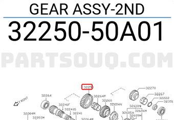 Nissan 3225050A01 GEAR ASSY-2ND