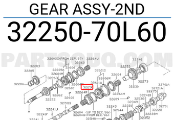 Nissan 3225070L60 GEAR ASSY-2ND