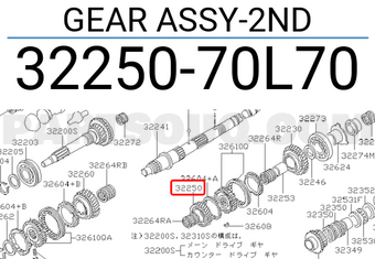 Nissan 3225070L70 GEAR ASSY-2ND