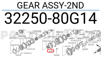 Nissan 3225080G14 GEAR ASSY-2ND
