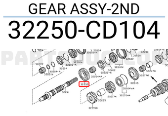 Nissan 32250CD104 GEAR ASSY-2ND