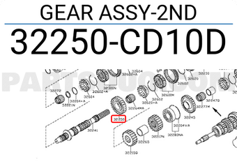Nissan 32250CD10D GEAR ASSY-2ND