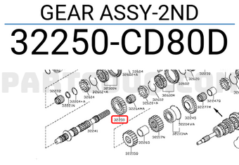 Nissan 32250CD80D GEAR ASSY-2ND