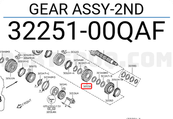 Nissan 3225100QAF GEAR ASSY-2ND