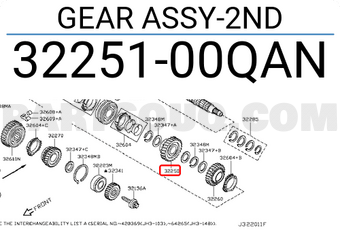 Nissan 3225100QAN GEAR ASSY-2ND