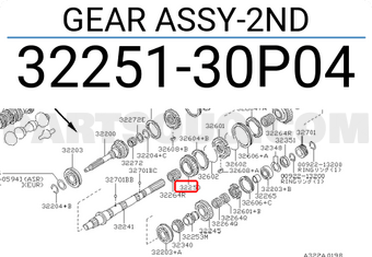 Nissan 3225130P04 GEAR ASSY-2ND