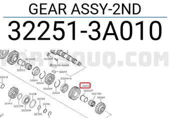 Nissan 322513A010 GEAR ASSY-2ND