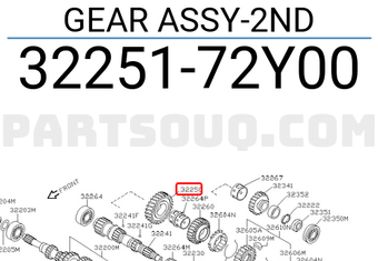 Nissan 3225172Y00 GEAR ASSY-2ND