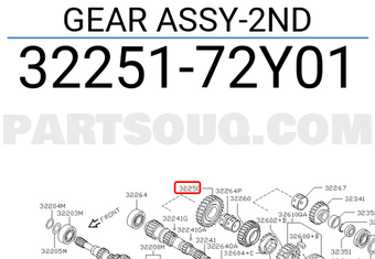 Nissan 3225172Y01 GEAR ASSY-2ND